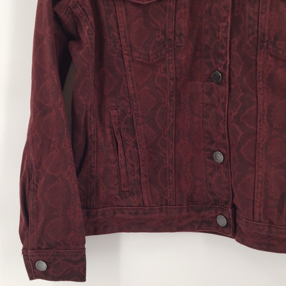 Blank NYC Rattled Up Snake Denim Jacket XS - Picture 7 of 12